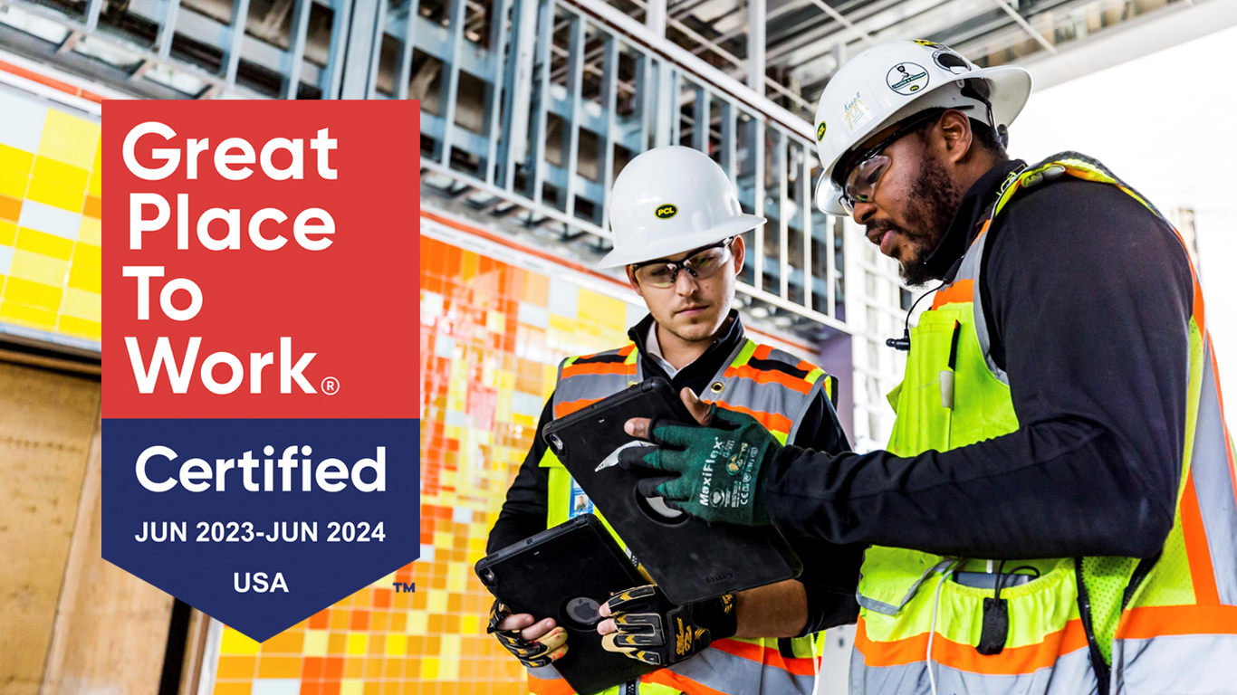 PCL Construction Earns 2023 Great Place to Work Certification™